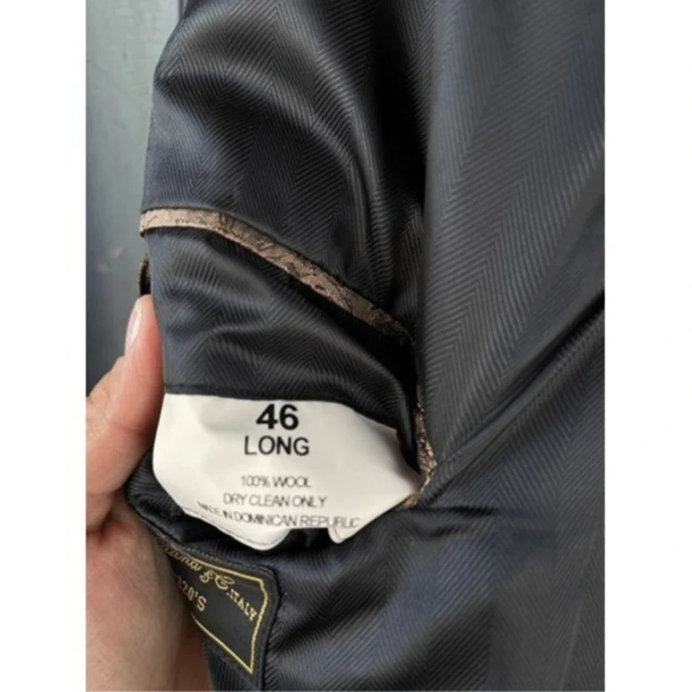 Joseph Abboud‎ Black Tie Blazer 46 Long Loro Piana Wool Tuxedo Jacket